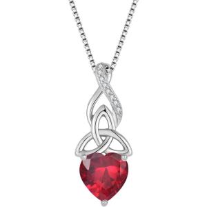 imageInfinity Celtic Knot Necklace for Women 925 Sterling Silver Irish Necklace Birthstone Jewelry Gifts for Her07 July  Ruby