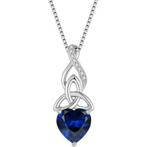 imageInfinity Celtic Knot Necklace for Women 925 Sterling Silver Irish Necklace Birthstone Jewelry Gifts for Her09 September  Sapphire