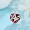 imageButterfly Necklace for Women 925 Sterling Silver Heart Birthstone Necklace Jewelry Gifts for Women Her Mom Wife Daughter01 January  Garnet
