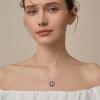 imageButterfly Necklace for Women 925 Sterling Silver Heart Birthstone Necklace Jewelry Gifts for Women Her Mom Wife Daughter01 January  Garnet