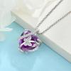 imageButterfly Necklace for Women 925 Sterling Silver Heart Birthstone Necklace Jewelry Gifts for Women Her Mom Wife Daughter02 February  Amethyst