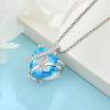 imageButterfly Necklace for Women 925 Sterling Silver Heart Birthstone Necklace Jewelry Gifts for Women Her Mom Wife Daughter03 March  Aquamarine