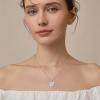 imageButterfly Necklace for Women 925 Sterling Silver Heart Birthstone Necklace Jewelry Gifts for Women Her Mom Wife Daughter04 April  Simulated Diamond