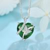 imageButterfly Necklace for Women 925 Sterling Silver Heart Birthstone Necklace Jewelry Gifts for Women Her Mom Wife Daughter05 May  Emerald
