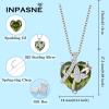 imageButterfly Necklace for Women 925 Sterling Silver Heart Birthstone Necklace Jewelry Gifts for Women Her Mom Wife Daughter08 August  Peridot
