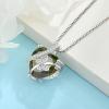 imageButterfly Necklace for Women 925 Sterling Silver Heart Birthstone Necklace Jewelry Gifts for Women Her Mom Wife Daughter08 August  Peridot