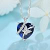 imageButterfly Necklace for Women 925 Sterling Silver Heart Birthstone Necklace Jewelry Gifts for Women Her Mom Wife Daughter09 September  Sapphire