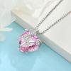 imageButterfly Necklace for Women 925 Sterling Silver Heart Birthstone Necklace Jewelry Gifts for Women Her Mom Wife Daughter10 October  Pink Tourmaline