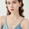 imageCross Necklace for Women 925 Sterling Silver Infinity Butterfly Cross Pendant Necklace Birthstone Jewelry Gifts for Her10 October  Pink Tourmaline