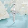 imageHeart Cross Necklace for Women 925 Sterling Silver Infinity Cross Pendant Birthstone Necklace Religious Jewelry Gift for Women Her Mom Wife Daughter04 April  Simulated Diamond