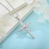 imageHeart Cross Necklace for Women 925 Sterling Silver Infinity Cross Pendant Birthstone Necklace Religious Jewelry Gift for Women Her Mom Wife Daughter04 April  Simulated Diamond