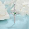 imageHeart Cross Necklace for Women 925 Sterling Silver Infinity Cross Pendant Birthstone Necklace Religious Jewelry Gift for Women Her Mom Wife Daughter05 May  Emerald