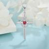 imageHeart Cross Necklace for Women 925 Sterling Silver Infinity Cross Pendant Birthstone Necklace Religious Jewelry Gift for Women Her Mom Wife Daughter07 July  Ruby