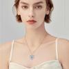 imageLove Heart Necklace for Women 925 Sterling Silver Birthstone Pendant Necklace Jewelry Gift for Women Her Mom Wife Daughter Sister03 March  Aquamarine
