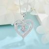 imageLove Heart Necklace for Women 925 Sterling Silver Birthstone Pendant Necklace Jewelry Gift for Women Her Mom Wife Daughter Sister04 April  Simulated Diamond