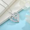 imageLove Heart Necklace for Women 925 Sterling Silver Birthstone Pendant Necklace Jewelry Gift for Women Her Mom Wife Daughter Sister04 April  Simulated Diamond
