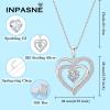 imageLove Heart Necklace for Women 925 Sterling Silver Birthstone Pendant Necklace Jewelry Gift for Women Her Mom Wife Daughter Sister04 April  Simulated Diamond