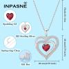 imageLove Heart Necklace for Women 925 Sterling Silver Birthstone Pendant Necklace Jewelry Gift for Women Her Mom Wife Daughter Sister07 July  Ruby
