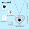 imageLove Heart Necklace for Women 925 Sterling Silver Birthstone Pendant Necklace Jewelry Gift for Women Her Mom Wife Daughter Sister09 September  Sapphire