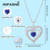 imageLove Heart Necklace for Women 925 Sterling Silver Birthstone Pendant Necklace Jewelry Gift for Women Her Mom Wife Daughter Sister12 December  Tanzanite