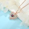 imageRose Gold Love Heart Necklace for Women 925 Sterling Silver Birthstone Pendant Necklace Jewelry Gift for Women Her Mom Wife01 January  Garnet