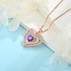 imageRose Gold Love Heart Necklace for Women 925 Sterling Silver Birthstone Pendant Necklace Jewelry Gift for Women Her Mom Wife02 February  Amethyst