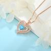 imageRose Gold Love Heart Necklace for Women 925 Sterling Silver Birthstone Pendant Necklace Jewelry Gift for Women Her Mom Wife03 March  Aquamarine
