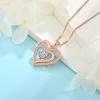 imageRose Gold Love Heart Necklace for Women 925 Sterling Silver Birthstone Pendant Necklace Jewelry Gift for Women Her Mom Wife04 April  Simulated Diamond