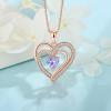 imageRose Gold Love Heart Necklace for Women 925 Sterling Silver Birthstone Pendant Necklace Jewelry Gift for Women Her Mom Wife06 June  Alexandrite