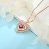 imageRose Gold Love Heart Necklace for Women 925 Sterling Silver Birthstone Pendant Necklace Jewelry Gift for Women Her Mom Wife07 July  Ruby