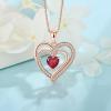 imageRose Gold Love Heart Necklace for Women 925 Sterling Silver Birthstone Pendant Necklace Jewelry Gift for Women Her Mom Wife07 July  Ruby