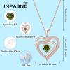 imageRose Gold Love Heart Necklace for Women 925 Sterling Silver Birthstone Pendant Necklace Jewelry Gift for Women Her Mom Wife08 August  Peridot