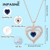 imageRose Gold Love Heart Necklace for Women 925 Sterling Silver Birthstone Pendant Necklace Jewelry Gift for Women Her Mom Wife09 September  Sapphire