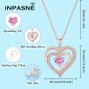 imageRose Gold Love Heart Necklace for Women 925 Sterling Silver Birthstone Pendant Necklace Jewelry Gift for Women Her Mom Wife10 October  Pink Tourmaline
