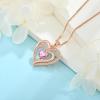 imageRose Gold Love Heart Necklace for Women 925 Sterling Silver Birthstone Pendant Necklace Jewelry Gift for Women Her Mom Wife10 October  Pink Tourmaline