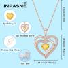 imageRose Gold Love Heart Necklace for Women 925 Sterling Silver Birthstone Pendant Necklace Jewelry Gift for Women Her Mom Wife11 November  Citrine