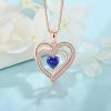 imageRose Gold Love Heart Necklace for Women 925 Sterling Silver Birthstone Pendant Necklace Jewelry Gift for Women Her Mom Wife12 December  Tanzanite