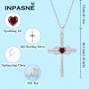 imageWomen Cross Necklace 925 Sterling Silver Infinity Cross Necklace Heart Birthstone Pendant Religious Jewelry Gifts for Her01 January  Garnet