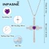 imageWomen Cross Necklace 925 Sterling Silver Infinity Cross Necklace Heart Birthstone Pendant Religious Jewelry Gifts for Her02 February  Amethyst