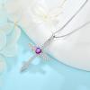 imageWomen Cross Necklace 925 Sterling Silver Infinity Cross Necklace Heart Birthstone Pendant Religious Jewelry Gifts for Her02 February  Amethyst