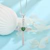 imageWomen Cross Necklace 925 Sterling Silver Infinity Cross Necklace Heart Birthstone Pendant Religious Jewelry Gifts for Her05 May  Emerald
