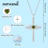 imageWomen Cross Necklace 925 Sterling Silver Infinity Cross Necklace Heart Birthstone Pendant Religious Jewelry Gifts for Her08 August  Peridot