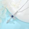 imageWomen Cross Necklace 925 Sterling Silver Infinity Cross Necklace Heart Birthstone Pendant Religious Jewelry Gifts for Her09 September  Sapphire