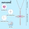 imageWomen Cross Necklace 925 Sterling Silver Infinity Cross Necklace Heart Birthstone Pendant Religious Jewelry Gifts for Her10 October  Pink Tourmaline