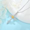 imageWomen Cross Necklace 925 Sterling Silver Infinity Cross Necklace Heart Birthstone Pendant Religious Jewelry Gifts for Her11 November  Citrine