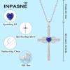 imageWomen Cross Necklace 925 Sterling Silver Infinity Cross Necklace Heart Birthstone Pendant Religious Jewelry Gifts for Her12 December  Tanzanite