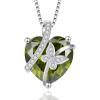 imageButterfly Necklace for Women 925 Sterling Silver Heart Birthstone Necklace Jewelry Gifts for Women Her Mom Wife Daughter08 August  Peridot