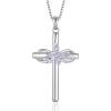 imageCross Necklace for Women 925 Sterling Silver Infinity Butterfly Cross Pendant Necklace Birthstone Jewelry Gifts for Her06 June  Alexandrite