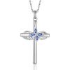 imageCross Necklace for Women 925 Sterling Silver Infinity Butterfly Cross Pendant Necklace Birthstone Jewelry Gifts for Her12 December  Tanzanite