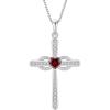 imageWomen Cross Necklace 925 Sterling Silver Infinity Cross Necklace Heart Birthstone Pendant Religious Jewelry Gifts for Her01 January  Garnet